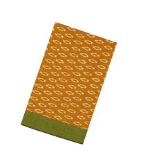 Mustard Handwoven Orissa Cotton Saree With Tie & Dye Motifs-OR0916