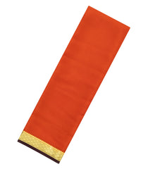 Orange Woven Mysore Silk Saree With Contrast Border-MS3678