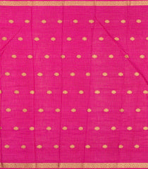 Lime Green Woven Blended Viscose Saree With Zari Checks & Buttas-BL6093
