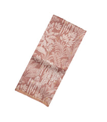 Dusty Pink Handloom Tussar Saree With Printed Floral Motifs-TU3048