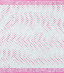 Bubblegum Pink Printed Jaipur Cotton Saree With Floral Motifs-JC1668