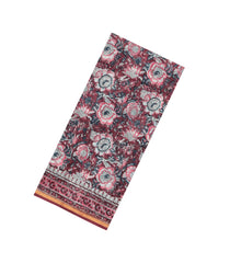 Dusty Pink Printed Jaipur Cotton Saree With Floral Motifs-JC1551