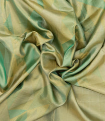 Aquamarine Handloom Tissue Kanchipuram Silk Saree With Triangle Motifs-KA14043