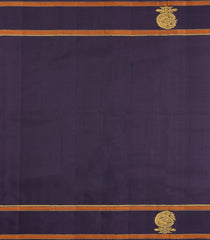 Rust Handloom Kanchipuram Silk Saree With Annam Motifs-KA15639
