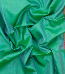 Aquamarine Handloom Soft Silk Saree With Chevron Stripes -SO4609
