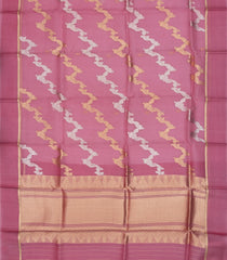 Peach Handloom Banarasi Organza Silk Saree With Floral Buttas-BE1712