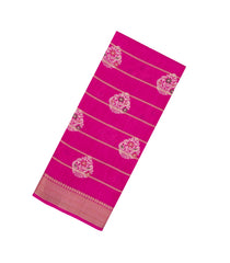 Pink Printed Synthetic Dola Silk Saree With Zari Stripes & Border-BL5027