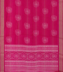 Hot Pink Printed Synthetics Dola With Zari Stripes -BL5247