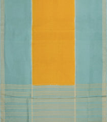Mustard Woven Blended Viscose Saree With Contrast Border-BL5585