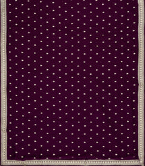 Burgundy Woven Synthetic Blended Saree With Embroidered Motifs-EN2055