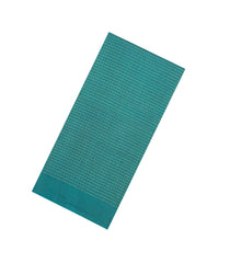 Cyan Woven Tussar Silk Saree With Checks & Dotted Motifs-TU3572