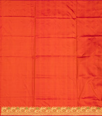 Red Banarasi Silk Saree With Meena Floral Motifs In Border