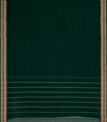 Dark Green Woven Chirala Cotton Saree With Contrast Border-CR1414