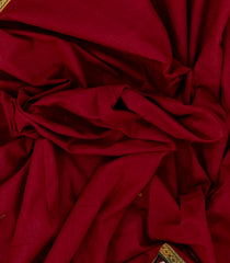 Crimson Woven Kadapa Cotton Saree With Meena Buttas-KN0684