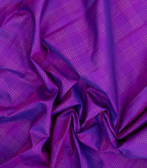 Purple Handloom Kanchipuram Silk Saree With Zari Checks-KA15228