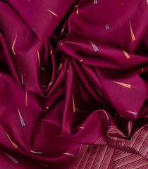 Magenta Handloom Soft Silk Saree With Temple Buttas-SO4049