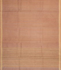 Sandal Woven Tussar Saree With Zari Border-TU3350
