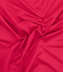 Hot Pink Handloom Maheswari Silk Cotton Saree With Contrast Border-SC4184