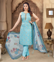 Ice Blue Festive Kurta Set: RC5570