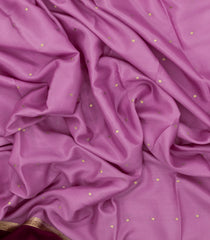 Lavender Woven Mysore Silk Saree With Coin Buttas & Contrast Border-MS3283