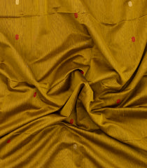 Olive Green Handloom Maheswari Silk Cotton Saree With Floral Buttas-SC4928