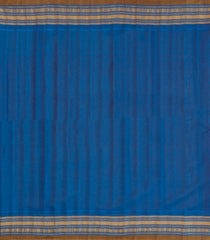 Dark Beige Handloom Gadwal Silk Cotton Saree With Buttas-GA0416