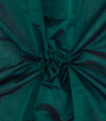 Dark Green Handloom Silk Cotton Saree With Zari Border-SC4548