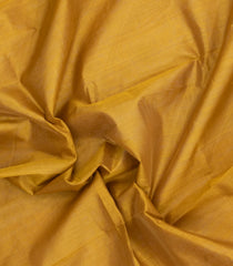 Mustard Handloom Silk Cotton Saree With Contrast Zari Border-SC4634
