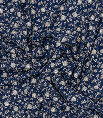 Indigo Woven Synthetic Blended Saree With Embroidered Motifs-EN2044