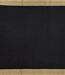 Black Woven Mysore Silk Saree With Floral Vine Motifs-MS3393