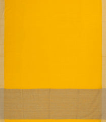 Yellow Handloom Bengal Cotton Saree With Beige Border-BG1541