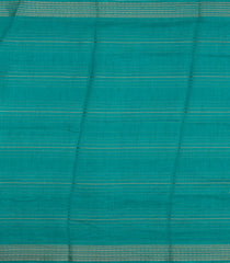 Turquoise Printed Synthetics Dola With Zari Stripes -BL5242