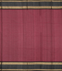Maroon Handloom Silk Cotton Saree With Zari Checks-SC4410