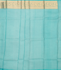 Baby Pink Handloom Banarasi Organza Silk Saree With Floral Buttas-BE1671