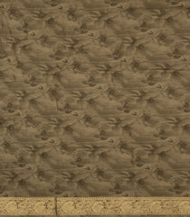 Beige Woven Synthetic Viscose Saree With Printed Floral Motifs-BL4925