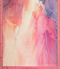 Multi Colour Printed Tussar Silk Saree With Abstract Motifs-TU3631