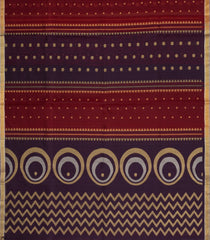 Maroon Woven Kora Soft Silk Saree With Stripes & Buttas-SO4735