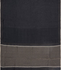 Black Woven Art Dupion Silk Saree With Embroidered Border-BL6111