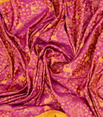 Magenta Handloom Soft Silk Saree With Meena Deer Motifs-SO4300