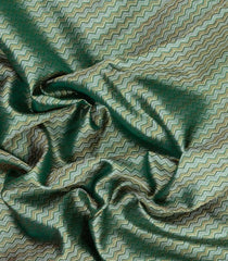 Aquamarine Handloom Kanchipuram Bridal Silk Saree With Contrast Meena Border-KA16278