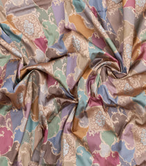 Beige Handloom Banarasi Rangkat Silk Saree With Meena Floral Motifs-BE1922