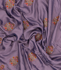 Lavender Woven Synthetic Blended Saree With Embroidered Motifs-EN2085