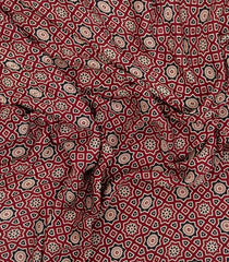 Maroon Printed Modal Silk Saree With Zari Pallu-PS0740
