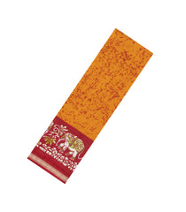 Orange Printed Synthetics Dupion Saree With Abstract Motifs-BL5205