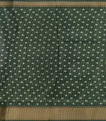 Cardamom Green Printed Synthetic Dola Saree With Zari Stripes & Border-BL5390