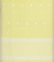 Yellow Handloom Bengal Cotton Saree With Bird Buttas-BG1978