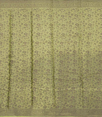 Cardamom Green Woven Tussar Silk Saree With Floral Motifs-TU3427