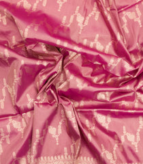 Dusty Pink Woven Art Dupion Tissue Saree With Floral Motifs-BL5860
