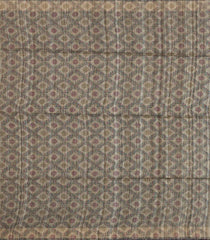 Violet Handloom Dupion Silk Saree With Checks & Printed Pallu-DS0597