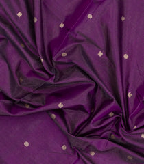 Purple Handloom Soft Silk Cotton Saree With Zari Stripes-SC4307